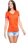 MUSTANG T SHIRT DAMSKI Alexia V Print Orange 1009832 7096