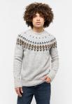 MUSTANG Bloomfield MĘSKI SWETER KLASYCZNY Mid Grey Mélange 1015482 4140