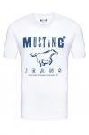 MUSTANG T SHIRT BASIC PRINT TEE GENERAL WHITE 1008372 2045