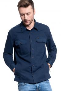 MĘSKA KOSZULA MATERIAŁOWA LEE 2 PKT OVERSHIRT RELAXED FIT NAVY L67MDO35