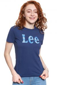 LEE T SHIRT DAMSKI SLIM LOGO TEE BLUEPRINT L43KEHLH