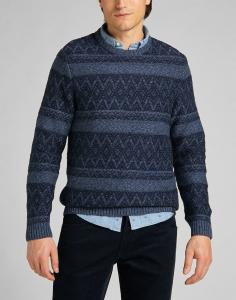 MĘSKI SWETER LEE CREW SEAS KNIT NAVY L83GNW35 112140936