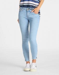 LEE SCARLETT SKINNY CROPPED DAMSKIE SPODNIE JEANSOWE LIGHT COROVAL L30CMFOC