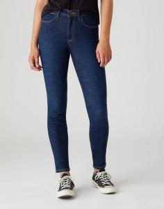 SPODNIE DAMSKIE WRANGLER HIGH RISE SKINNY NIGHT BLUE W27HVH78Y