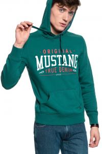 BLUZA MUSTANG Printed Hoodie DEEP TEAL 1009346 6433