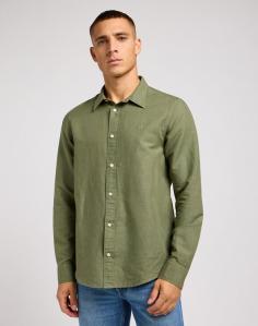 LEE PATCH SHIRT MĘSKA KOSZULA ELEGANCKA LOGO OLIVE GROVE 112350072