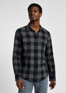 LEE MĘSKA KOSZULA CLEAN WESTERN SHIRT STATIC GRAY 112355745 L66R008549