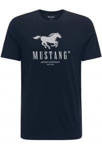 MUSTANG ALEX C PRINT MĘSKI T-SHIRT KOSZULKA LOGO TEE DARK SAPPHIRE 1015051 4136