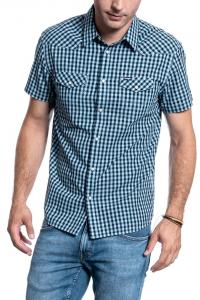 KOSZULA MĘSKA WRANGLER SS WESTERN SHIRT PARISIAN BLUE W5J04MX96 112130144