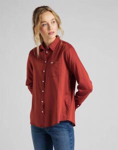 LEE ONE POCKET SHIRT DAMSKA KOSZULA MATERIAŁOWA RED OCHRE L45TGFOE