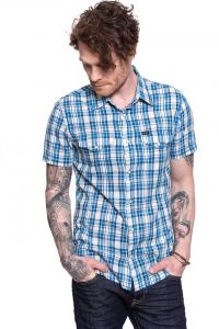 LEE LEE WESTERN SS SHIRT DIPPED BLUE L641CZLA 112115307