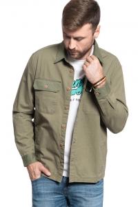 MĘSKA KOSZULA MATERIAŁOWA LEE 2PKT OVERSHIRT RELXED FIT UTILITY GREEN L67MDONG