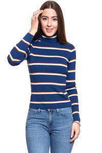 DAMSKI SWETER WRANGLER TURTLE NECK BLUE DEPTHS W8N0PWXJY 112132401