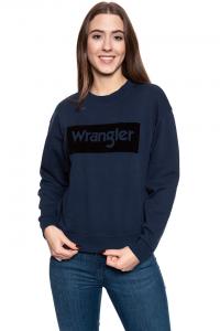 BLUZA WRANGLER HIGH RIB RETRO SWEAT NAVY W6N0HA114 112130760