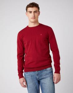 WRANGLER CREW KNIT MĘSKI SWETER KLASYCZNY BIKING RED W8A02PX2G