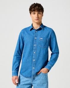 WRANGLER MĘSKA KOSZULA 1 PKT SHIRT MID STONE 112357191