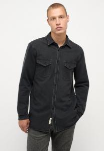 Męska Koszula MUSTANG Clemens Knit Terry Shirt Denim Black 1014626 4000 800