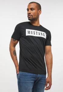 MUSTANG STYLE ALEX C LOGO TEE MĘSKI T-SHIRT KOSZULKA NADRUK BLACK 1013223 4142