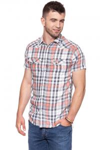 KOSZULA MĘSKA KRÓTKI RĘKAW WRANGLER SS WESTERN SHIRT GLOW ORANGE W5A246D48 112129999