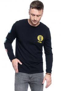 MĘSKI LONGSLEEVE WRANGLER LS WRANGLER TEE BLACK W7E2D0100