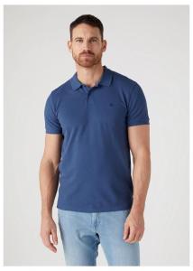 WRANGLER POLOSHIRT MĘSKIE POLO KOSZULKA Z KOŁNIERZYKIEM DARK DENIM W7X7K4XTG