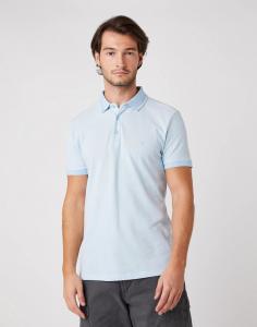 MĘSKIE POLO WRANGLER SS REFINED POLO CERULEAN BLUE W7AFKHXVT