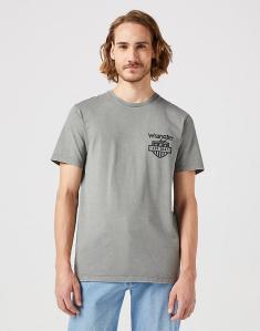 WRANGLER GRAPHIC TEE MĘSKA KOSZULKA T-SHIRT GUN METAL 112351232 W7CA018218