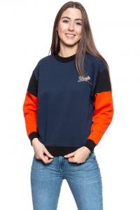 BLUZA WRANGLER HIGH RIB RETRO SWEAT NAVY W6N0HY114 112130780