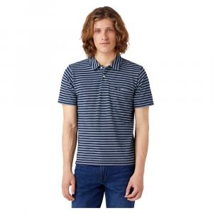 WRANGLER POLO SHIRT MĘSKA KOSZULKA W PASKI MID INDIGO W7BJDOX8E