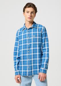 WRANGLER MĘSKA KOSZULA 1 PKT SHIRT BLUE INDIGO 112357249