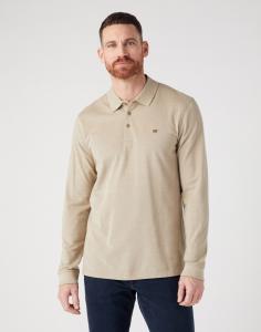 WRANGLER REFINED POLO MĘSKA KOSZULKA Z DŁUGIM RĘKAWEM LONGSLEEVE GREEN 112341120