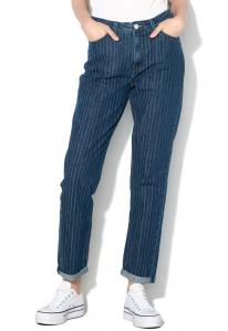 SPODNIE DAMSKIE LEE MOM STRAIGHT CANDY CANE L32IEJBQ 112107536