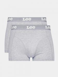 LEE 2-PACK TRUNK DWUPAK MĘSKIE BOKSERKI MAJTKI LOGO GREY LP03CKMP