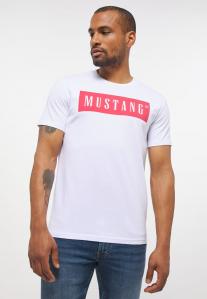 MUSTANG STYLE ALEX C LOGO TEE MĘSKI T-SHIRT KOSZULKA LOGO NADRUK GENERAL WHITE 1013223 2045