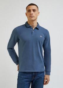 LEE PIQUE POLO MESKA KOSZULKA Z DŁUGIM RĘKAWEM LONGSLEEVE DEEP WATERS L61VRLA62