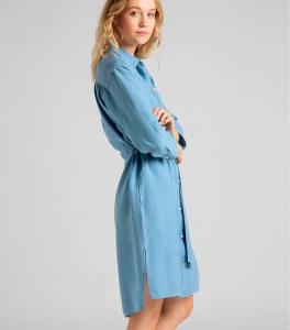 LEE LONG DENIM DRESS REGULAR FIT DAMSKA SUKIENKA FADED BLUE L50YGIOF