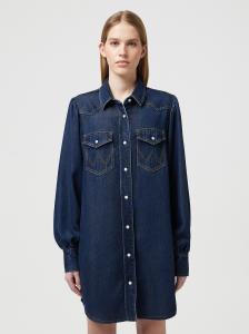 WRANGLER DAMSKA SUKIENKA JEANSOWA WRANGLER BALLOONSLEEVE SHIRT DRESS RINSE 112350339