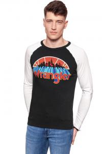 LONGSLEEVE WRANGLER RAGLAN GRAPHIC TEE JET SET W7B80FKOJ 112131551