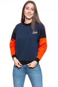 BLUZA WRANGLER HIGH RIB RETRO SWEAT NAVY W6N0HY114