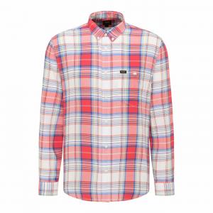 LEE RIVETED SHIRT MĘSKA KOSZULA MATERIAŁOWA AURORA RED L66IKNNV