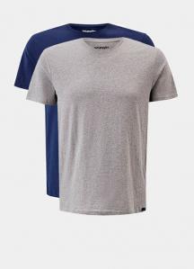 WRANGLER SS 2 PACK TEE MĘSKI T-SHIRT KOSZULKA DWUPAK MID GREY MEL W7BADHX37 112131581