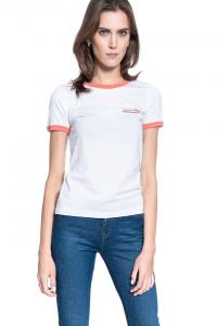 T-SHIRT DAMSKI LEE RINGER TEE BRIGHT WHITE L40PEPLJ 112108662