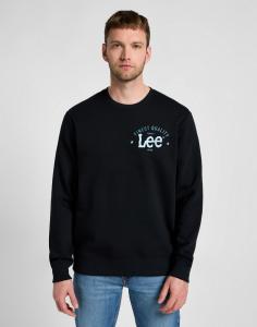 MESKA BLUZA LEE LOGO CREW SWS JET BLACK 112355660