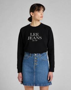 LEE CREW NECK SWS DAMSKA BLUZA BLACK L53ATX01