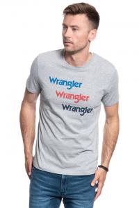 WRANGLER SS REPEAT TEE MID GREY MEL W7D7D3X37 112131768