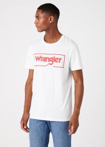 WRANGLER FRAME LOGO TEE MĘSKI T-SHIRT KOSZULKA NADRUK WHITE W7H3D3989