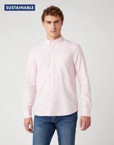 MĘSKA KOSZULA WRANGLER LS 1 PKT BUTTON DOWN SILVER PINK W5A3BMXTU