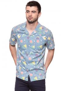 KOSZULA MĘSKA KRÓTKI RĘKAW WRANGLER SS RESORT SHIRT LIGHT INDIGO W59078S4E 112129664