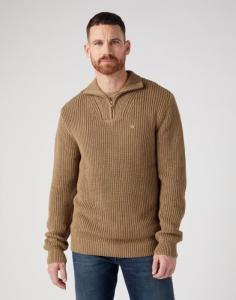 WRANGLER MĘSKI SWETER HALF ZIP KNIT LEAD 112343105 W8D0016778