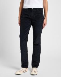 LEE DAMSKIE SPODNIE SZTRUKSOWE MARION STRAIGHT UNIONALL BLACK 112359984 L301016299